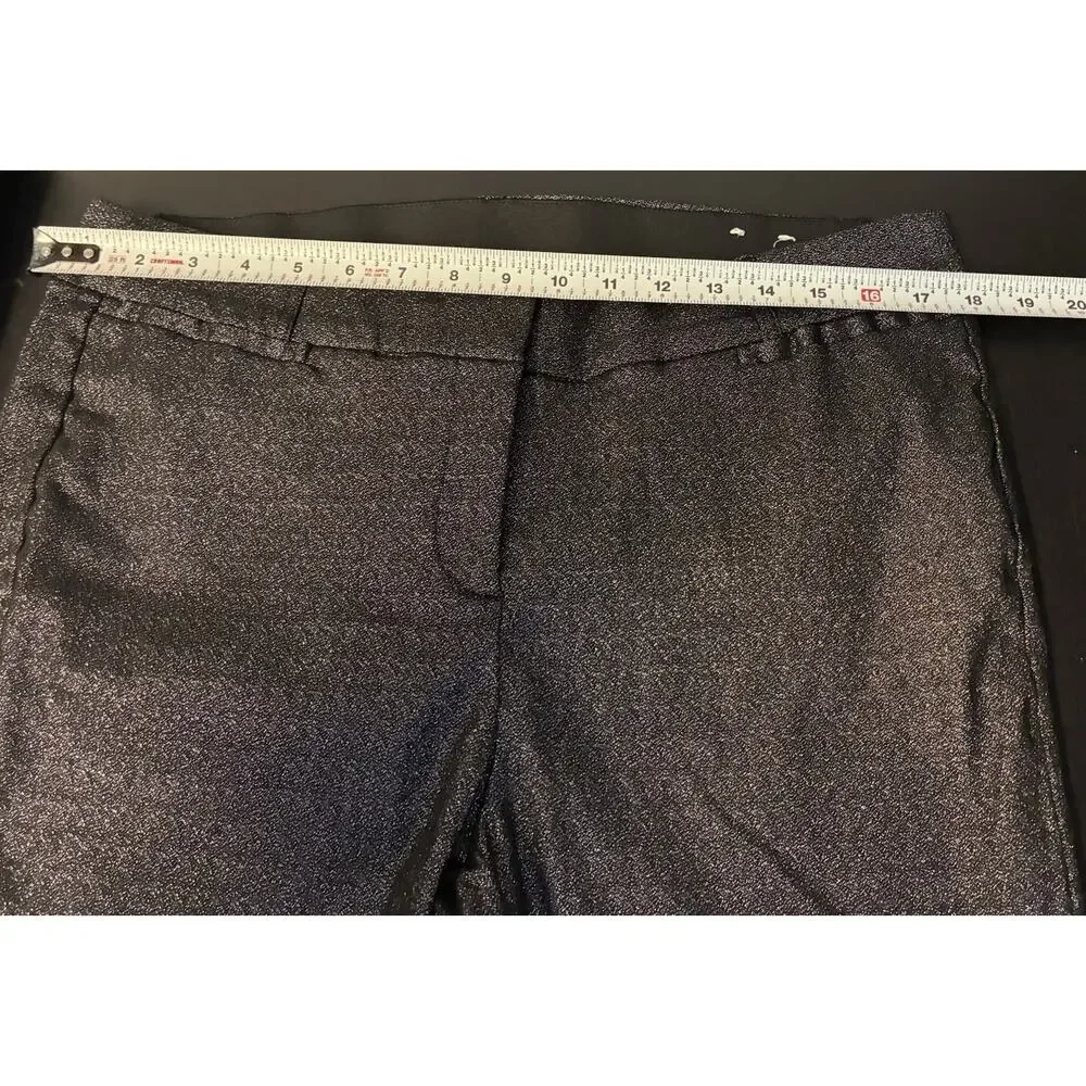 Lane Bryant Allie Shimmer Slim Pants Metallic Charcoal Career Evening Plus 16 - Picture 5 of 7